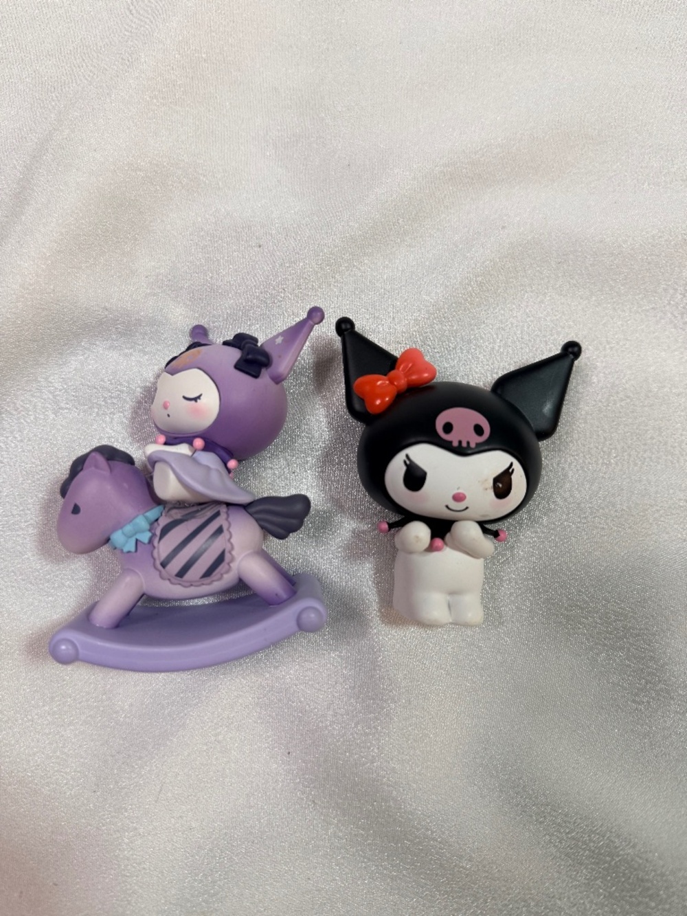 Sanrio Kuromi Figure Lot of 2 Rocking Horse Purple Black Kawaii Collectibles